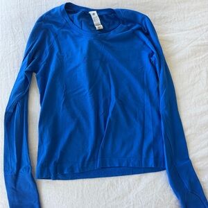 Lululemon Athletica Vibrant Blue Long Sleeve Top